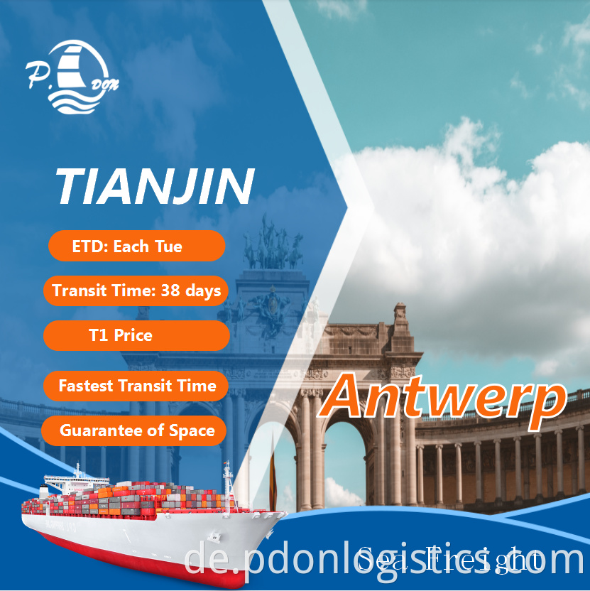 Sea Freight From Tianjin To Antwerp